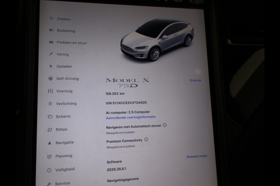 Tesla Model X 75D 333 PK BASE + TREKHAAK 2250 KG | STOELVERW. V+A | CAMERA | LUCHTVERING