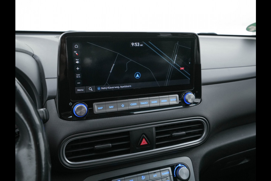 Hyundai Kona EV Fashion 64 kWh (3-Fase) {SOH-100%} (INCL-BTW)  Aut *HEATPUMP | NAVI-FULLMAP | LEATHER-FABRIC | KEYLESS | CAMERA | DAB | ECC | ADAPTIVE-CRUISE | LANE-ASSIST | HEATED-SEATS | PRIVACY-GLASS | HEAD-UP | SHIFTPADDLES | 17"ALU*