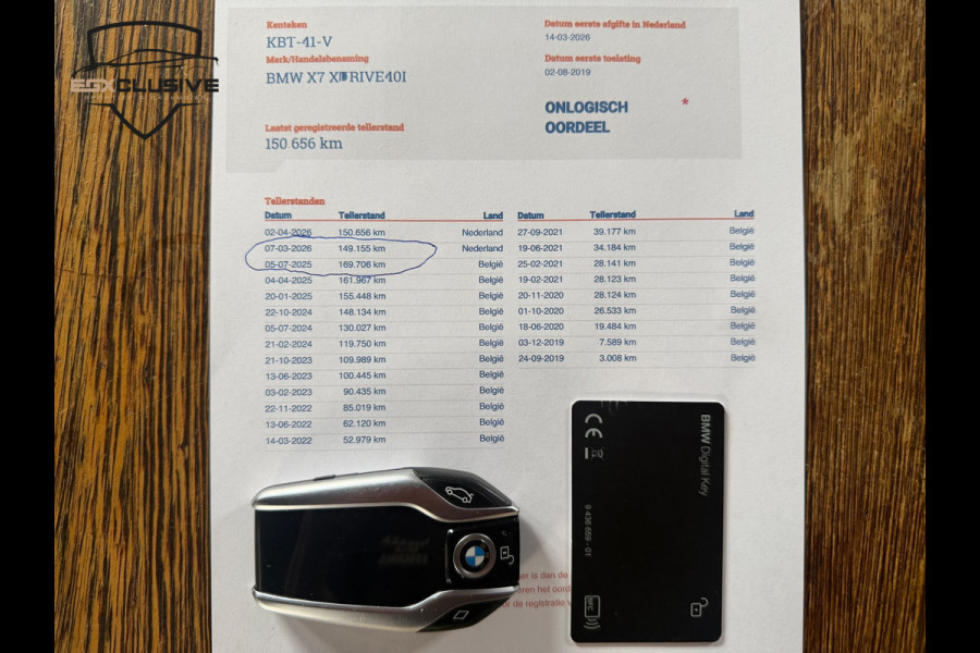 BMW X7 XDrive40i 6P M Pakket/Sky/Alcantara/Laser/HUD