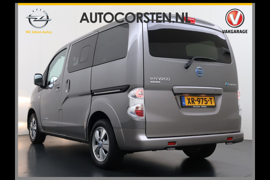 Nissan e-NV200 Evalia 40kWh Automaat 2X Schuifdeur 5-Persoons Camera Stoel+Stuurverwarming Navi DAB Connect Edition SOH 89% Regen-Lichtsensor Cruise Control Bluetooth Privacy Glas Isofix Lmv 15" 1e Eigenaar Dealeronderhouden Origineel Nederlandse Auto