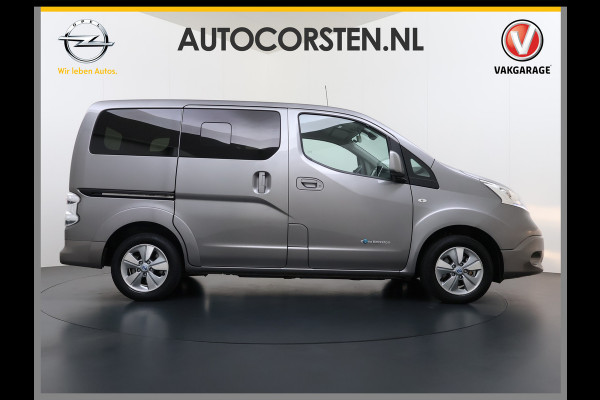 Nissan e-NV200 Evalia 40kWh Automaat 2X Schuifdeur 5-Persoons Camera Stoel+Stuurverwarming Navi DAB Connect Edition SOH 89% Regen-Lichtsensor Cruise Control Bluetooth Privacy Glas Isofix Lmv 15" 1e Eigenaar Dealeronderhouden Origineel Nederlandse Auto