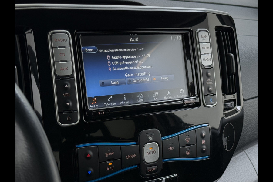 Nissan e-NV200 Evalia 40kWh Automaat 2X Schuifdeur 5-Persoons Camera Stoel+Stuurverwarming Navi DAB Connect Edition SOH 89% Regen-Lichtsensor Cruise Control Bluetooth Privacy Glas Isofix Lmv 15" 1e Eigenaar Dealeronderhouden Origineel Nederlandse Auto
