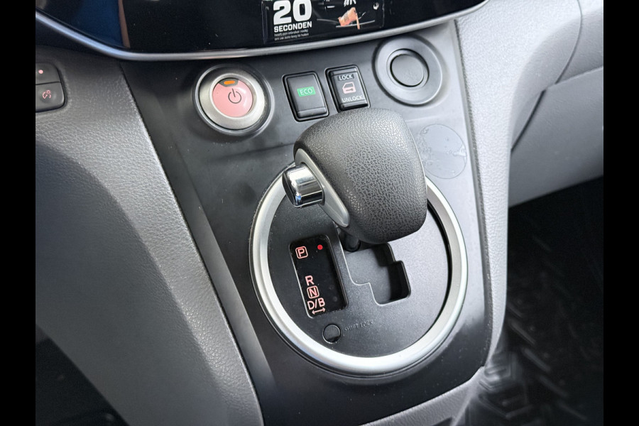 Nissan e-NV200 Evalia 40kWh Automaat 2X Schuifdeur 5-Persoons Camera Stoel+Stuurverwarming Navi DAB Connect Edition SOH 89% Regen-Lichtsensor Cruise Control Bluetooth Privacy Glas Isofix Lmv 15" 1e Eigenaar Dealeronderhouden Origineel Nederlandse Auto