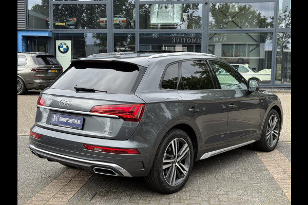Audi Q5 55 TFSI e S edition PHEV| VAN: 48.900,- VOOR: 44.877,- UW HERFSTVOORDEEL: 4.023,- S-LINE BINNEN + BUITEN |LUCHTVERING| ELEKTRISCHE TREKHAAK| 360 CAMERA| PANO| DODE HOEK SENSOR| ELEK. STOELEN | MATRIX| RECENT NOG ONDERHOUD GEHAD|