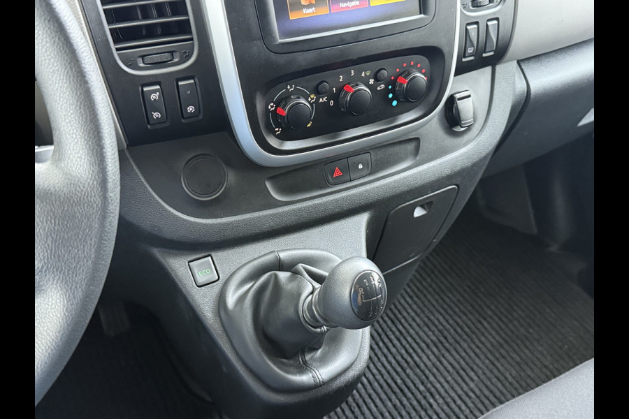 Renault Trafic DCI 126PK 3-Pers. EURO 6 Trekhaak Navi Airco Cruise Control Imperial Bluetooth Pdc Comfort Energy Achterdeuren Schuifdeur Betonplex Vloer Inbouwkasten 1.6dCi T29 L1H1 1e Eigenaar 2.000KG Trekgewicht Origineel Nederlandse Bus