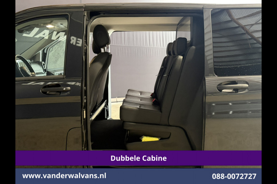 Mercedes-Benz Vito 116 CDI 164pk 9G-Tronic Automaat L3H1 Dubbele Cabine Euro6 Airco | 6-Zits | 2x zijdeur | Camera Adaptieve Cruisecontrol, LM Velgen, Stoelverwarming, Leder, 2500kg Trekhaak, Parkeersensoren