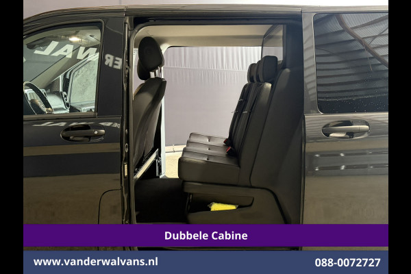 Mercedes-Benz Vito 116 CDI 164pk 9G-Tronic Automaat L3H1 Dubbele Cabine Euro6 Airco | 6-Zits | 2x zijdeur | Camera Adaptieve Cruisecontrol, LM Velgen, Stoelverwarming, Leder, 2500kg Trekhaak, Parkeersensoren