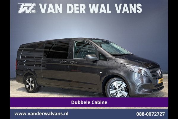 Mercedes-Benz Vito 116 CDI 164pk 9G-Tronic Automaat L3H1 Dubbele Cabine Euro6 Airco | 6-Zits | 2x zijdeur | Camera Adaptieve Cruisecontrol, LM Velgen, Stoelverwarming, Leder, 2500kg Trekhaak, Parkeersensoren