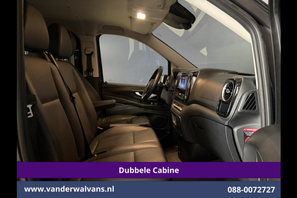 Mercedes-Benz Vito 116 CDI 164pk 9G-Tronic Automaat L3H1 Dubbele Cabine Euro6 Airco | 6-Zits | 2x zijdeur | Camera Adaptieve Cruisecontrol, LM Velgen, Stoelverwarming, Leder, 2500kg Trekhaak, Parkeersensoren