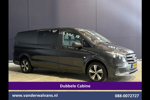 Mercedes-Benz Vito 116 CDI 164pk 9G-Tronic Automaat L3H1 Dubbele Cabine Euro6 Airco | 6-Zits | 2x zijdeur | Camera Adaptieve Cruisecontrol, LM Velgen, Stoelverwarming, Leder, 2500kg Trekhaak, Parkeersensoren