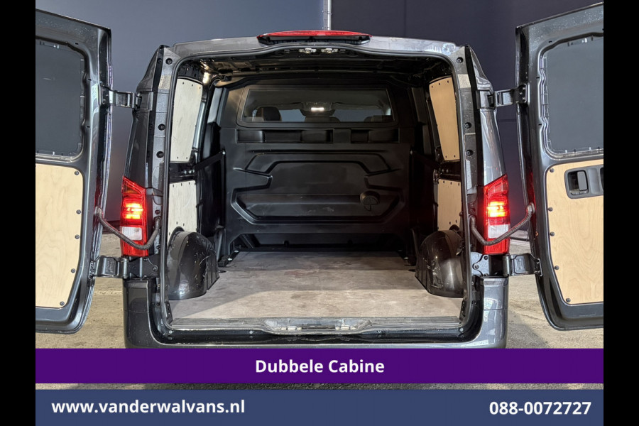 Mercedes-Benz Vito 116 CDI 164pk 9G-Tronic Automaat L3H1 Dubbele Cabine Euro6 Airco | 6-Zits | 2x zijdeur | Camera Adaptieve Cruisecontrol, LM Velgen, Stoelverwarming, Leder, 2500kg Trekhaak, Parkeersensoren