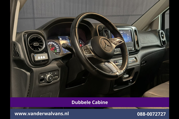 Mercedes-Benz Vito 116 CDI 164pk 9G-Tronic Automaat L3H1 Dubbele Cabine Euro6 Airco | 6-Zits | 2x zijdeur | Camera Adaptieve Cruisecontrol, LM Velgen, Stoelverwarming, Leder, 2500kg Trekhaak, Parkeersensoren