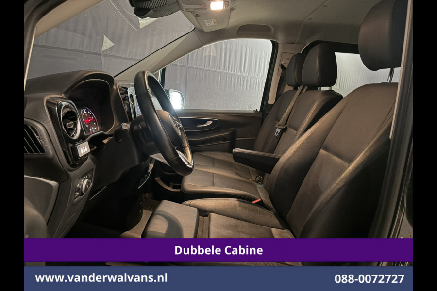 Mercedes-Benz Vito 116 CDI 164pk 9G-Tronic Automaat L3H1 Dubbele Cabine Euro6 Airco | 6-Zits | 2x zijdeur | Camera Adaptieve Cruisecontrol, LM Velgen, Stoelverwarming, Leder, 2500kg Trekhaak, Parkeersensoren