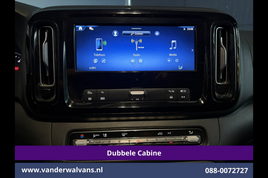 Mercedes-Benz Vito 116 CDI 164pk 9G-Tronic Automaat L3H1 Dubbele Cabine Euro6 Airco | 6-Zits | 2x zijdeur | Camera Adaptieve Cruisecontrol, LM Velgen, Stoelverwarming, Leder, 2500kg Trekhaak, Parkeersensoren