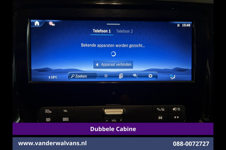 Mercedes-Benz Vito 116 CDI 164pk 9G-Tronic Automaat L3H1 Dubbele Cabine Euro6 Airco | 6-Zits | 2x zijdeur | Camera Adaptieve Cruisecontrol, LM Velgen, Stoelverwarming, Leder, 2500kg Trekhaak, Parkeersensoren