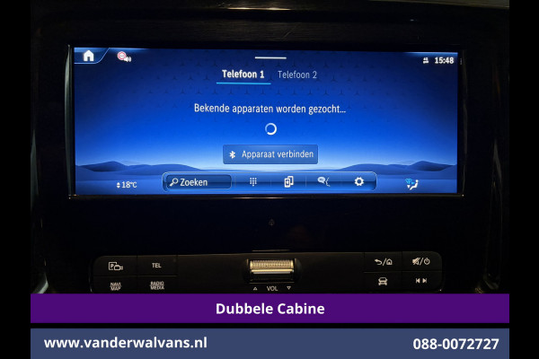 Mercedes-Benz Vito 116 CDI 164pk 9G-Tronic Automaat L3H1 Dubbele Cabine Euro6 Airco | 6-Zits | 2x zijdeur | Camera Adaptieve Cruisecontrol, LM Velgen, Stoelverwarming, Leder, 2500kg Trekhaak, Parkeersensoren