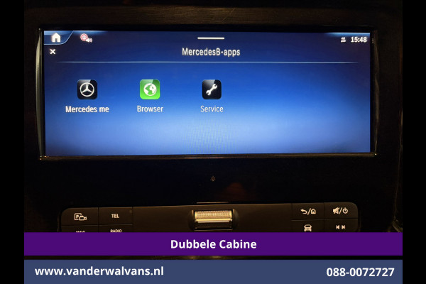 Mercedes-Benz Vito 116 CDI 164pk 9G-Tronic Automaat L3H1 Dubbele Cabine Euro6 Airco | 6-Zits | 2x zijdeur | Camera Adaptieve Cruisecontrol, LM Velgen, Stoelverwarming, Leder, 2500kg Trekhaak, Parkeersensoren