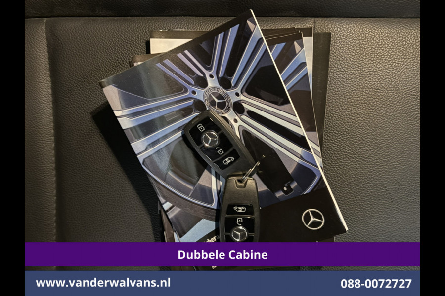 Mercedes-Benz Vito 116 CDI 164pk 9G-Tronic Automaat L3H1 Dubbele Cabine Euro6 Airco | 6-Zits | 2x zijdeur | Camera Adaptieve Cruisecontrol, LM Velgen, Stoelverwarming, Leder, 2500kg Trekhaak, Parkeersensoren