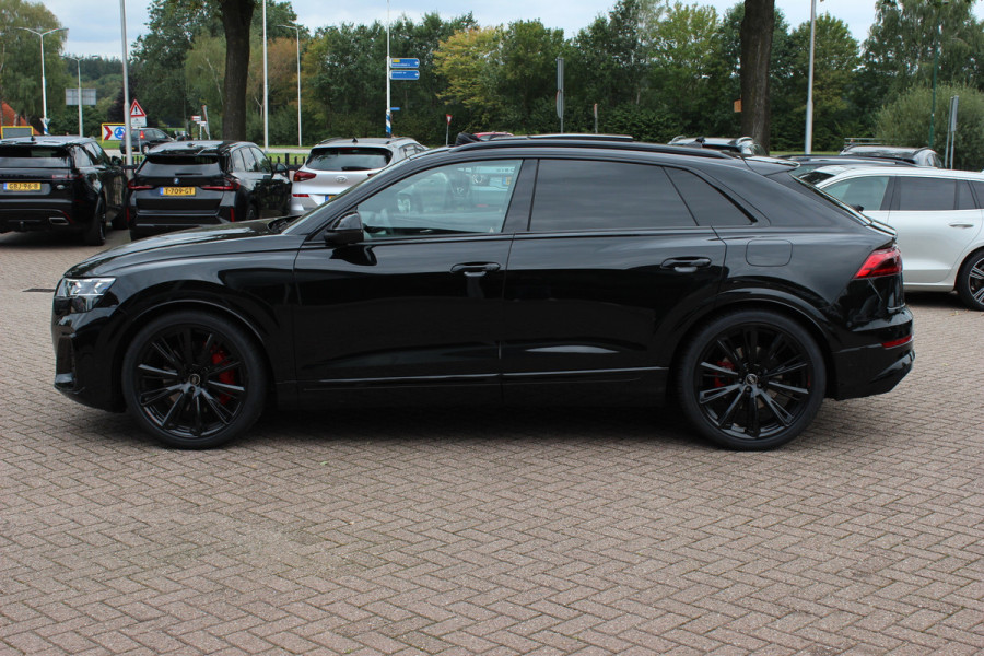 Audi Q8 60 TFSI e quattro Pro Line S Competition / SoH 95,9% / Trekhaak / Panoramadak / 360Camera / Head-up / B&O / Softclose / Achterasbesturing / 23'' / Laser LED / Keyless / Carbon intr. / Massage+Ventilatie / RS Seats / Dodehoek /  DAB