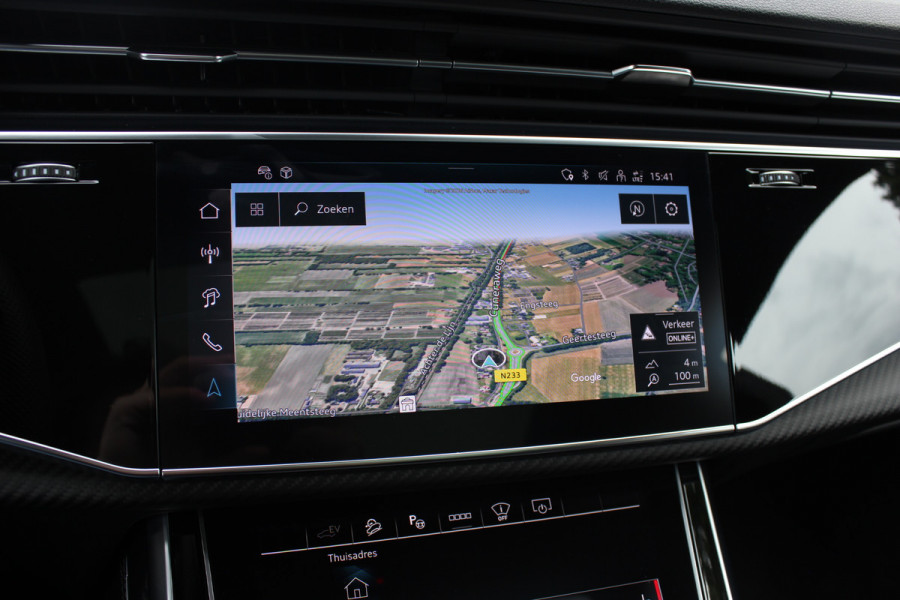 Audi Q8 60 TFSI e quattro Pro Line S Competition / SoH 95,9% / Trekhaak / Panoramadak / 360Camera / Head-up / B&O / Softclose / Achterasbesturing / 23'' / Laser LED / Keyless / Carbon intr. / Massage+Ventilatie / RS Seats / Dodehoek /  DAB