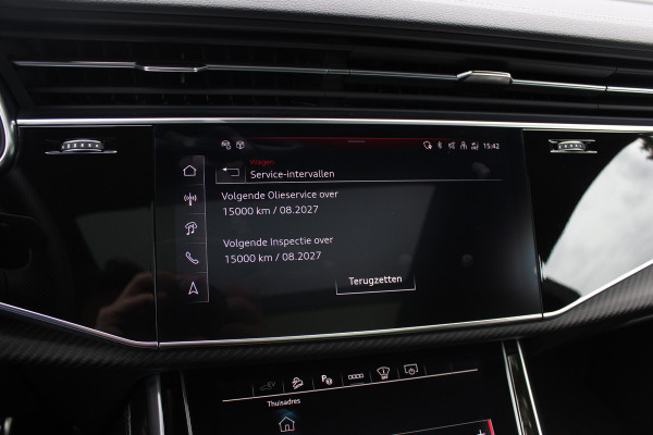 Audi Q8 60 TFSI e quattro Pro Line S Competition / SoH 95,9% / Trekhaak / Panoramadak / 360Camera / Head-up / B&O / Softclose / Achterasbesturing / 23'' / Laser LED / Keyless / Carbon intr. / Massage+Ventilatie / RS Seats / Dodehoek /  DAB