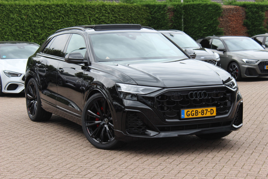 Audi Q8 60 TFSI e quattro Pro Line S Competition / SoH 95,9% / Trekhaak / Panoramadak / 360Camera / Head-up / B&O / Softclose / Achterasbesturing / 23'' / Laser LED / Keyless / Carbon intr. / Massage+Ventilatie / RS Seats / Dodehoek /  DAB