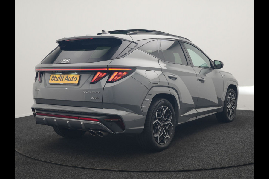 Hyundai Tucson 1.6 T-GDI N Line 4WD PHEV 265pk Dealer O.H | Panodak | Trekhaak Afn. | Adaptive Cruise | 360 Camera | Alcantara Sportstoelen Memory & Ventilatie | Stoelen & Stuur Verwarmd | Krell Audio | Carplay | Blis | Keyless | Navigatie | DAB | 19"L.M | Plug In Hybrid