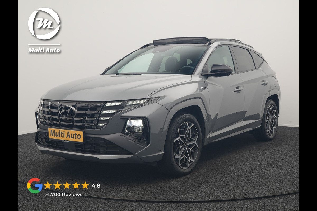Hyundai Tucson 1.6 T-GDI N Line 4WD PHEV 265pk Dealer O.H | Panodak | Trekhaak Afn. | Adaptive Cruise | 360 Camera | Alcantara Sportstoelen Memory & Ventilatie | Stoelen & Stuur Verwarmd | Krell Audio | Carplay | Blis | Keyless | Navigatie | DAB | 19"L.M | Plug In Hybrid