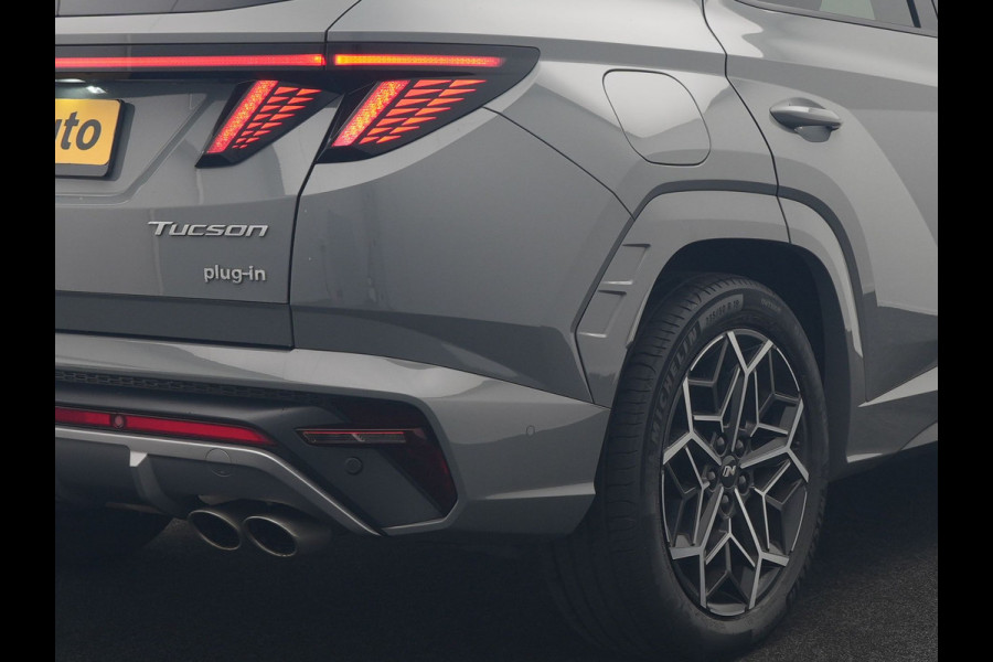 Hyundai Tucson 1.6 T-GDI N Line 4WD PHEV 265pk Dealer O.H | Panodak | Trekhaak Afn. | Adaptive Cruise | 360 Camera | Alcantara Sportstoelen Memory & Ventilatie | Stoelen & Stuur Verwarmd | Krell Audio | Carplay | Blis | Keyless | Navigatie | DAB | 19"L.M | Plug In Hybrid