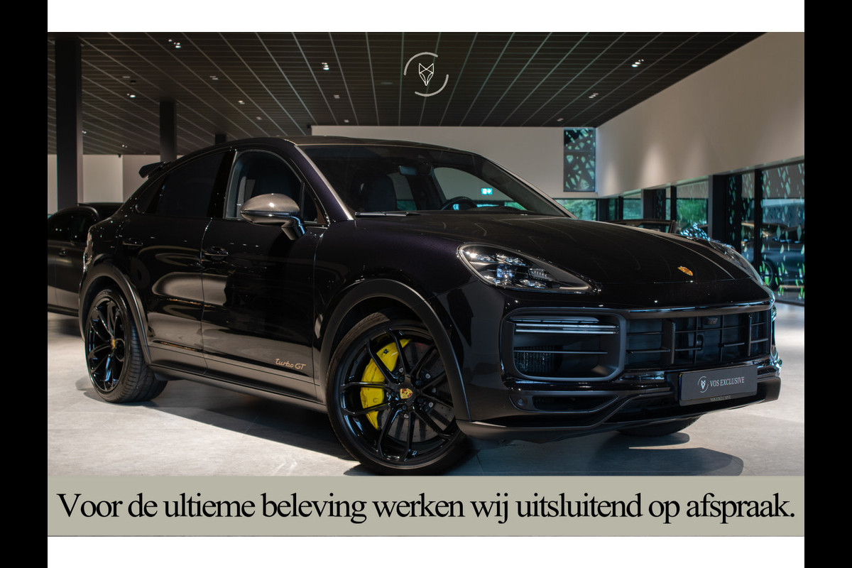 Porsche Cayenne Coupé 4.0 Turbo GT Carbon|Manufaktur|Ceramic|Burmester 3D|Stoelventilatie|18-voudig|Innodrive|Softclose|360°|Keyless|HUD|Approved t/m 06-08-2027|New service