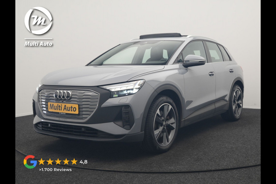 Audi Q4 e-tron 40 Advanced edition 77 kWh 204pk Dealer O.H | SOH 96.6% | Panodak | Adaptive Cruise | Matrix LED | Camera | Sportstoelen Verwarmd | Blis | Sfeerverlichting | Apple Carplay | DAB | Navigatie | 20"L.M