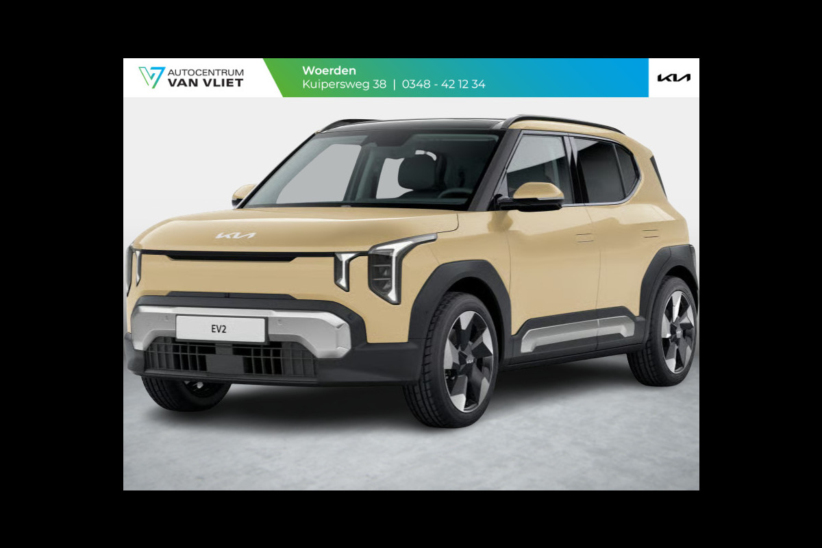 Kia EV2 Plus Advanced 42.2 kWh 5p. | Actieprijs * | Clima | Adapt. cruise | Navi | Schuif/Kanteldak | 18" | Stoel&Stuur Verwarming | Harman Kardon | Apple Carplay