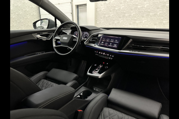 Audi Q4 e-tron 40 204pk 77 kWh | #RS-Leder | 96,7% SOH | 5x Q4 OP VOORRAAD! | ACC | Matrix-LED | Sfeerverlichting | 3 Zone Clima | Carplay | Getint Glas | Zwarte Hemelbekleding | Kieselgrau | Btw auto, 27150,= ex. | Bovag garantie. 4x Q4 op voorraad!