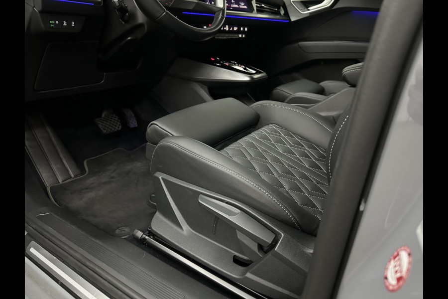 Audi Q4 e-tron 40 204pk 77 kWh | #RS-Leder | 96,7% SOH | 5x Q4 OP VOORRAAD! | ACC | Matrix-LED | Sfeerverlichting | 3 Zone Clima | Carplay | Getint Glas | Zwarte Hemelbekleding | Kieselgrau | Btw auto, 27150,= ex. | Bovag garantie. 4x Q4 op voorraad!