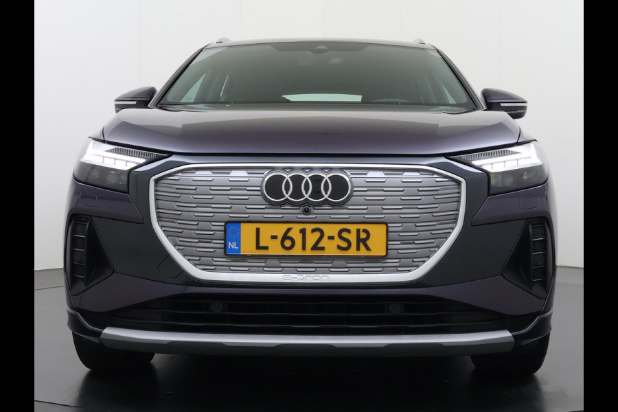 Audi Q4 e-tron 40 82kWh Trekhaak Matrix Led 19" Sportst.+Verwarmd Apple Carplay Android Navi Launch Edition Advanced Ecc Pdc Elek.Achterklep Cruise Control Lmv Isofix DAB 1.000KG Trekgewicht 1e Eigenaar Origineel Nederlandse Auto