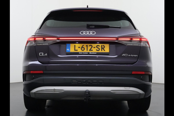 Audi Q4 e-tron 40 82kWh Trekhaak Matrix Led 19" Sportst.+Verwarmd Apple Carplay Android Navi Launch Edition Advanced Ecc Pdc Elek.Achterklep Cruise Control Lmv Isofix DAB 1.000KG Trekgewicht 1e Eigenaar Origineel Nederlandse Auto