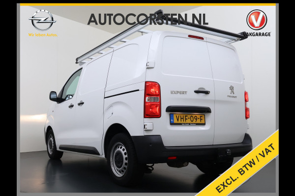 Peugeot Expert 2.0HDI 123PK 3-Persoons Euro 6 Imperiaal 2X Schuifdeur Trekhaak 360°Camera BlindSpot Assistent Apple Carplay Android Auto Cruise Betonplex Vloer Wandbetimmering Regen-Lichtsensor 2.500KG Trekgewicht 1e Eigenaar Origineel Nederlands
