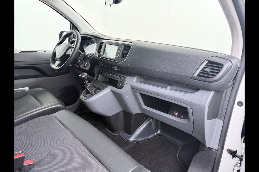 Peugeot Expert 2.0HDI 123PK 3-Persoons Euro 6 Imperiaal 2X Schuifdeur Trekhaak 360°Camera BlindSpot Assistent Apple Carplay Android Auto Cruise Betonplex Vloer Wandbetimmering Regen-Lichtsensor 2.500KG Trekgewicht 1e Eigenaar Origineel Nederlands