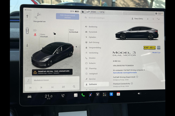 Tesla Model 3 Premium Long Range AWD 78 kWh VAN: 50.900,- VOOR: 47.440,- UW HERFSTVOORDEEL: 3.460,-| 8.000KM!| TESLA GARANTIE T/M 6-2030 OF 80.000KM! ACCU + AANDRIJFLIJN T/M 2034 OF 192.000KM!|