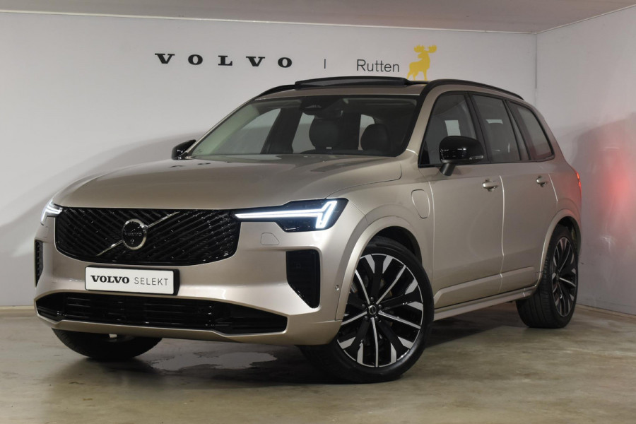 Volvo XC90 T8 455PK Plug-in hybrid AWD Ultra Dark / Bowers & Wilkins / Luchtvering / Head-Up Display / 360 Camera / Massagestoelen / Elektrisch bedienbare stoelen met geheugen / Stoelventilatie / Nappaleder / Elektrisch uitklapbare trekhaak / Gelamineerde ruiten