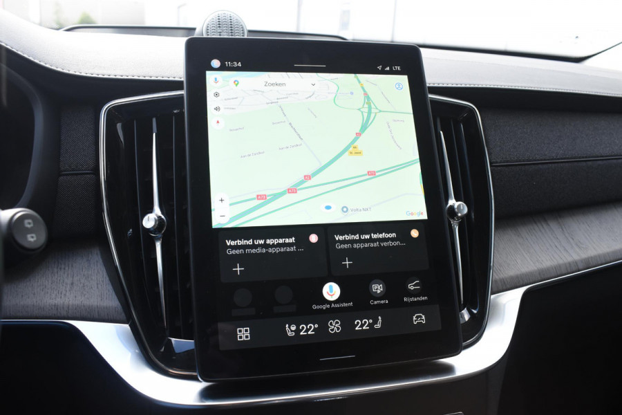 Volvo XC90 T8 455PK Plug-in hybrid AWD Ultra Dark / Bowers & Wilkins / Luchtvering / Head-Up Display / 360 Camera / Massagestoelen / Elektrisch bedienbare stoelen met geheugen / Stoelventilatie / Nappaleder / Elektrisch uitklapbare trekhaak / Gelamineerde ruiten