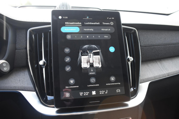 Volvo XC90 T8 455PK Plug-in hybrid AWD Ultra Dark / Bowers & Wilkins / Luchtvering / Head-Up Display / 360 Camera / Massagestoelen / Elektrisch bedienbare stoelen met geheugen / Stoelventilatie / Nappaleder / Elektrisch uitklapbare trekhaak / Gelamineerde ruiten
