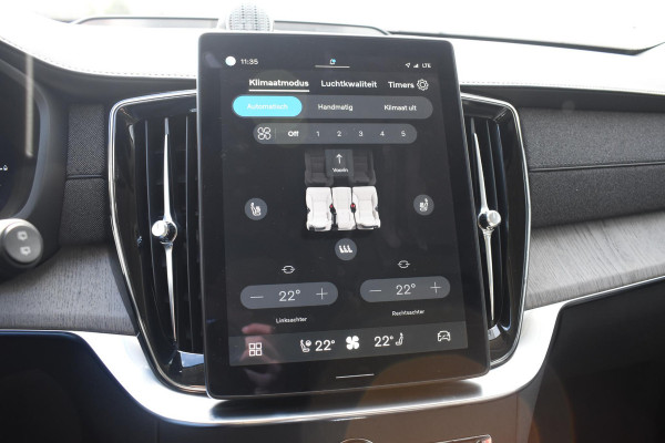 Volvo XC90 T8 455PK Plug-in hybrid AWD Ultra Dark / Bowers & Wilkins / Luchtvering / Head-Up Display / 360 Camera / Massagestoelen / Elektrisch bedienbare stoelen met geheugen / Stoelventilatie / Nappaleder / Elektrisch uitklapbare trekhaak / Gelamineerde ruiten