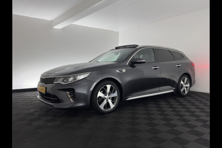 Kia Optima Sportswagon 1.7 CRDi GT-Line (INCL-BTW)  Aut. *PANO | LEATHER | FULL-LED | HARMAN/KARDON-AUDIO  | ADAPTIVE-CRUISE | BLINDSPOT | TOPVIEW | KEYLESS | HEATED-COMFORTSEATS | NAVI-FULLMAP | SHIFTPADDLES | PRIVACY-GLASS | DAB