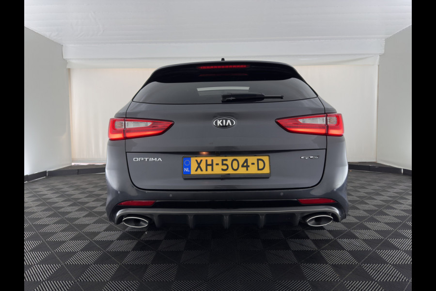 Kia Optima Sportswagon 1.7 CRDi GT-Line (INCL-BTW)  Aut. *PANO | LEATHER | FULL-LED | HARMAN/KARDON-AUDIO  | ADAPTIVE-CRUISE | BLINDSPOT | TOPVIEW | KEYLESS | HEATED-COMFORTSEATS | NAVI-FULLMAP | SHIFTPADDLES | PRIVACY-GLASS | DAB