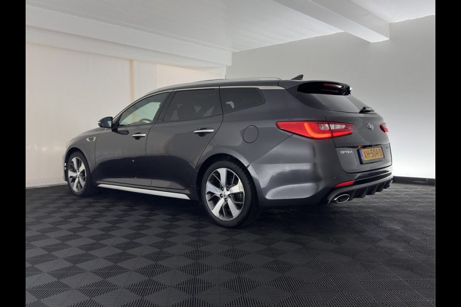 Kia Optima Sportswagon 1.7 CRDi GT-Line (INCL-BTW)  Aut. *PANO | LEATHER | FULL-LED | HARMAN/KARDON-AUDIO  | ADAPTIVE-CRUISE | BLINDSPOT | TOPVIEW | KEYLESS | HEATED-COMFORTSEATS | NAVI-FULLMAP | SHIFTPADDLES | PRIVACY-GLASS | DAB