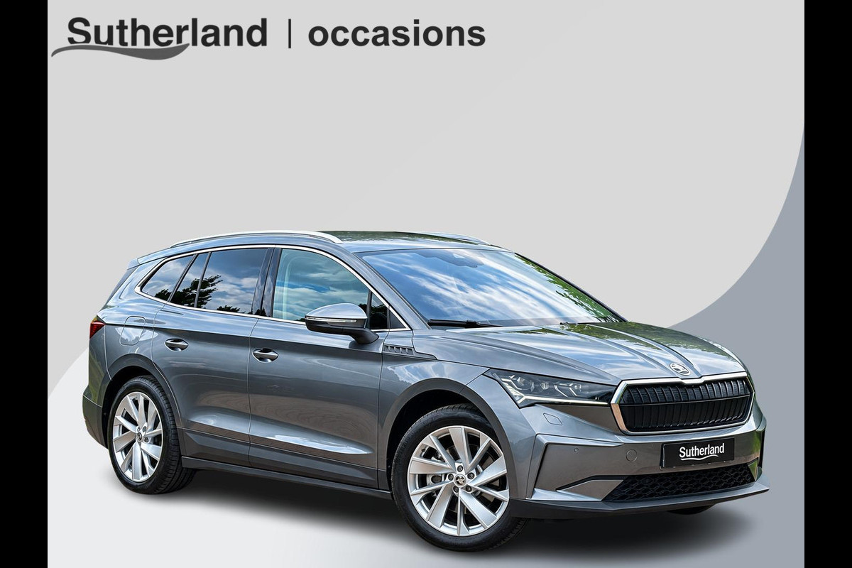 Škoda ENYAQ iV Business Edition 80 Design Selection Suite 204PK | SOH 94% | Wegklapbare Trekhaak | Warmtepomp | Navigatie | 360-Graden Camera | 20" LMV | Elektr. Klep