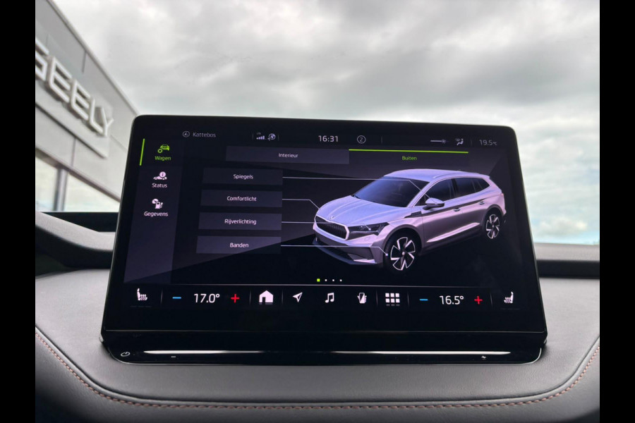 Škoda ENYAQ iV Business Edition 80 Design Selection Suite 204PK | SOH 94% | Wegklapbare Trekhaak | Warmtepomp | Navigatie | 360-Graden Camera | 20" LMV | Elektr. Klep