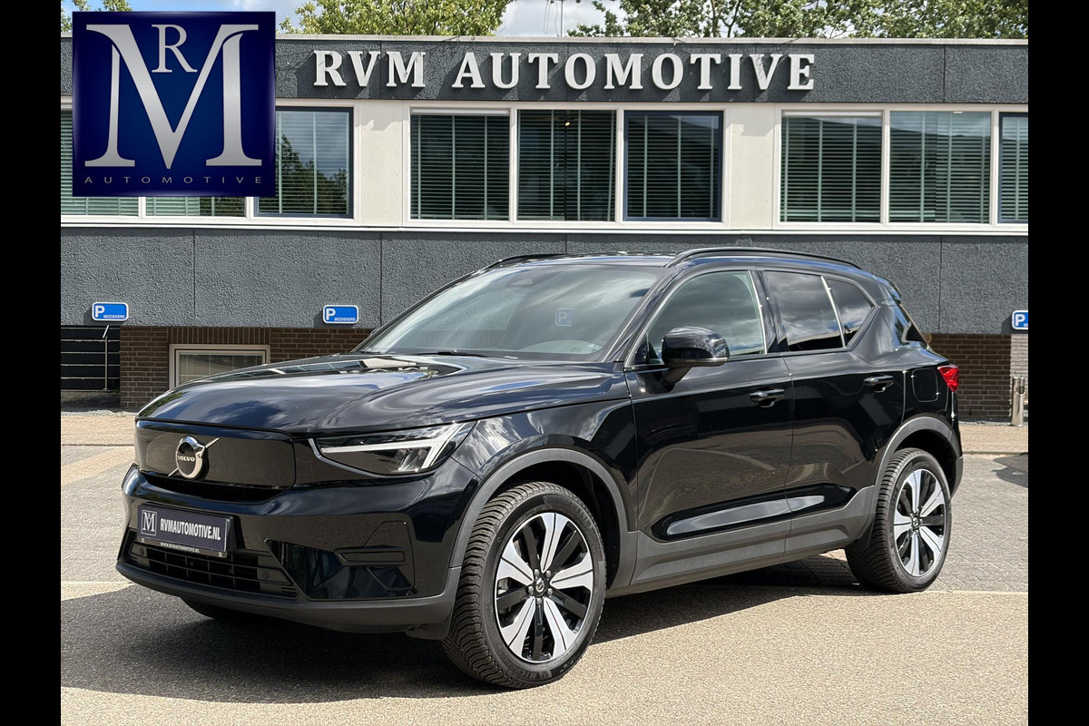 Volvo XC40 Recharge Plus VAN:33.900,- VOOR:30.877,- UW HERFSTVOORDEEL:3.023,- SOH 92%| PILOT ASSIST ACC| ELEKTRISCHE ACHTERKLEP| DODE HOEK SENSOR |WARMTEPOMP| STOEL + STUURVERWARMING| ACHTERUITRIJCAMERA| RIJKLAAPRIJS INCL. 12 MND BOVAG GARANTIE|