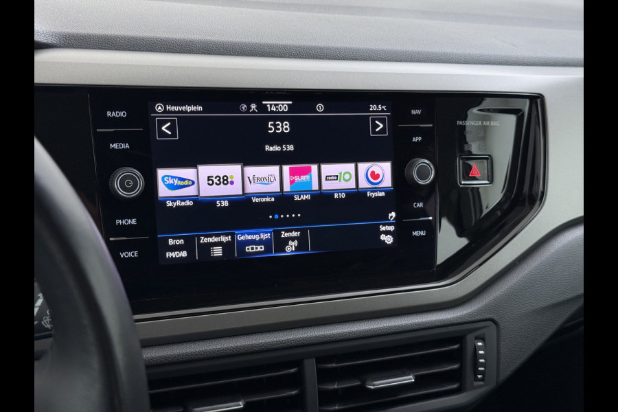 Volkswagen Polo 1.0TGI CNG 5Drs Adap.Cruise Apple Carplay Android Auto Navi Pdc Comfortline Telefoon draadloos oplaadbaar Isofix DAB Bluetooth Executive pakket Licht- en zichtpakket 1e Eigenaar Dealeronderhouden Origineel Nederlandse Auto